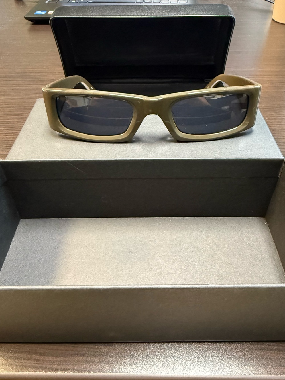 Entire studio Olive Rectangular Sunglasses